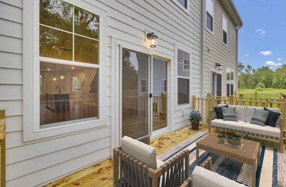 Exterior details and patio area of a home in , Johns Island (Image 2). Exterior details and patio area of a home in , Johns Island (Image 2).