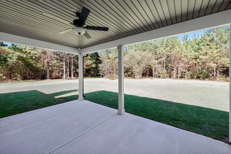 Exterior details and patio area of a home in White Oaks, The Rock (Image 3).