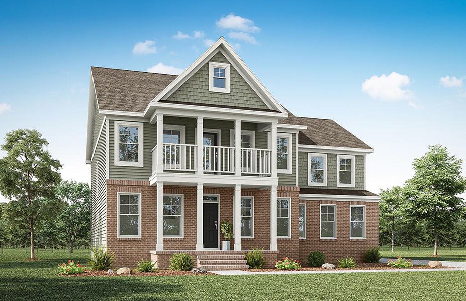 Representative exterior photo of a completed home built from the Colfax by Eastwood Homes in Berea Farms, Four Oaks, NC (Image 11).