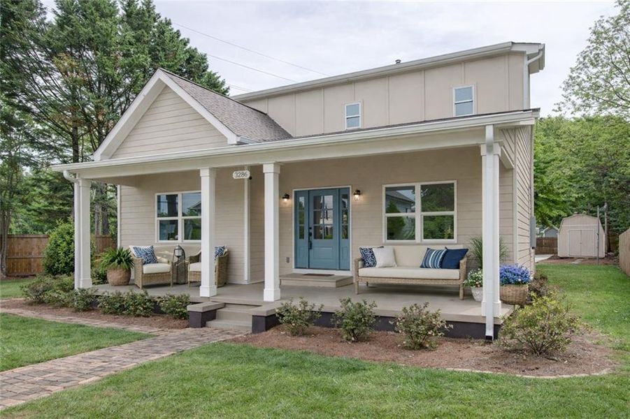 Exterior details and patio area of a home in , East Point (Image 26).