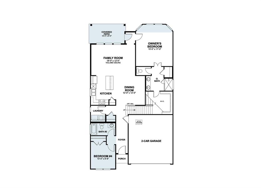 2D floor plan layout of this home in Heritage, Dripping Springs, TX (Image 4).