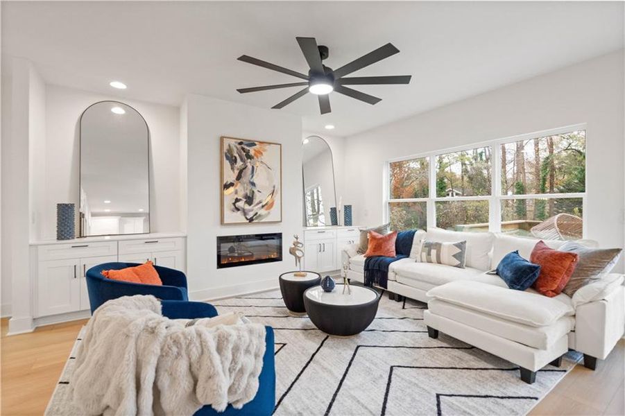 Furnished interior view inside a new home in , Atlanta (Image 44).