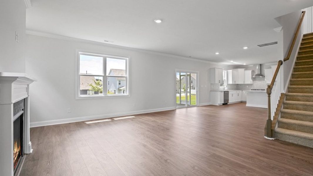 Representative unfurnished interior of a home built from the Lucas by D.R. Horton in The Manors at Haywood Glen, Knightdale (Image 14).