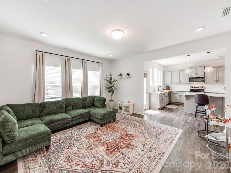 Furnished interior view inside a new home in Sutter's Mill II, Troutman (Image 7).
