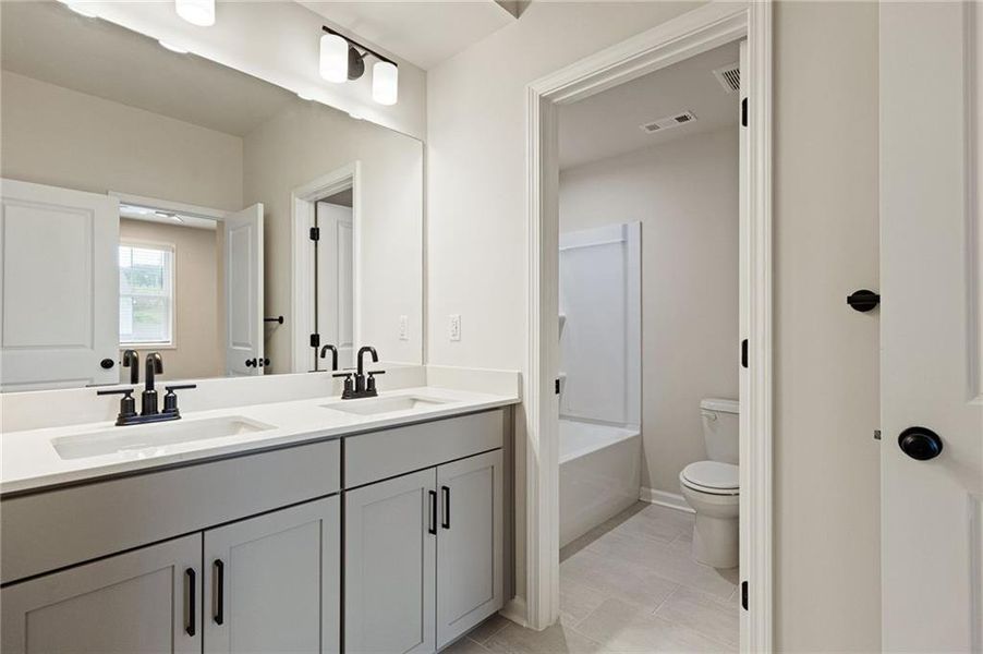 Furnished interior view inside a new home in Hillside Manor, Powder Springs (Image 19). Furnished interior view inside a new home in Hillside Manor, Powder Springs (Image 19).