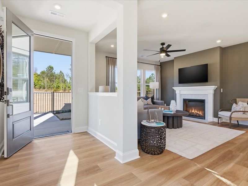 Representative furnished interior of a home built from the York by Tri Pointe Homes in Grahym at Southbridge, Fort Mill (Image 7). Representative furnished interior of a home built from the York by Tri Pointe Homes in Grahym at Southbridge, Fort Mill (Image 7).