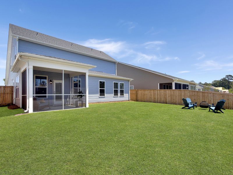 Exterior details and patio area of a home in The Groves of Berkeley, Moncks Corner (Image 23).