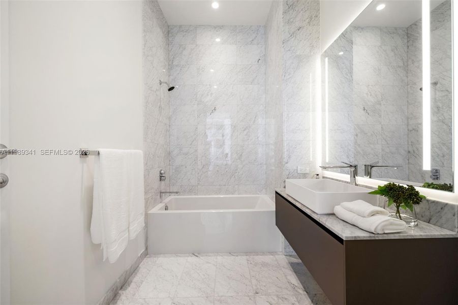 Furnished interior view inside a new home in , Miami (Image 47).