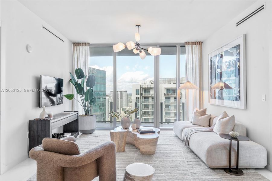 Furnished interior view inside a new home in , Miami (Image 14). Furnished interior view inside a new home in , Miami (Image 14).