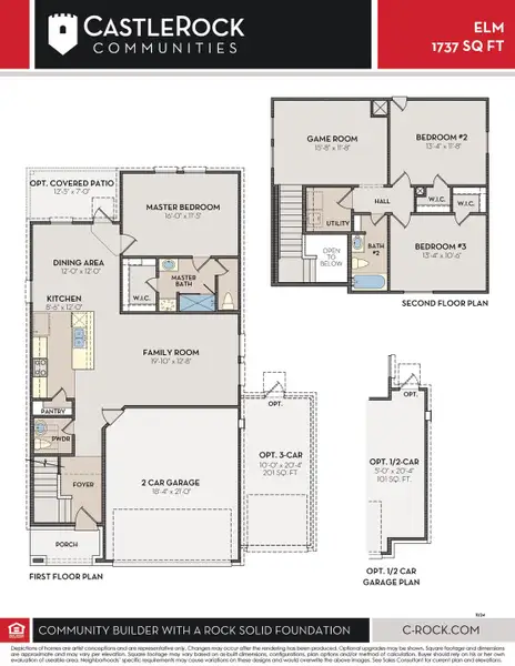 2D floor plan layout of this home in Cool Water, Jarrell, TX (Image 3).