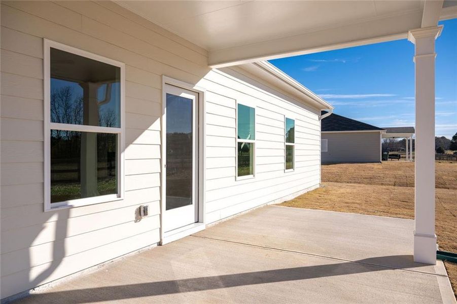 Exterior details and patio area of a home in Laurel Ridge, Rock Spring (Image 30).