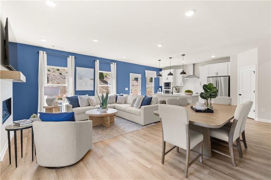 Furnished interior view inside a new home in The Bluffs, Canton (Image 26).