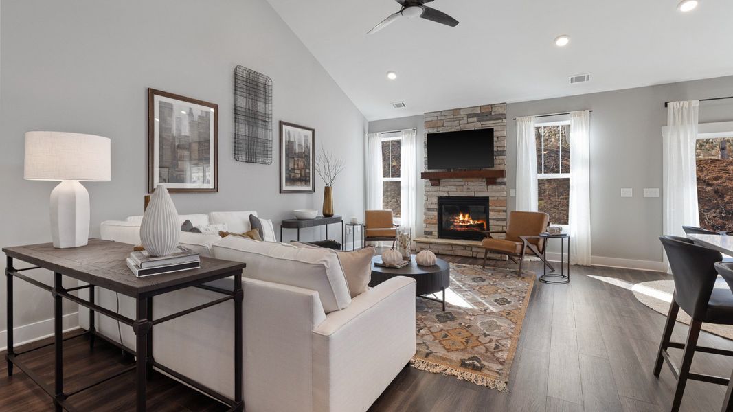 Representative furnished interior of a home built from the Cooper 3 by DRB Homes in Mulberry Estates, Simpsonville (Image 5).