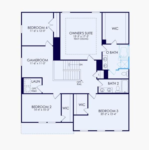 2D floor plan layout of this home in Anderson Point, McDonough, GA (Image 2).