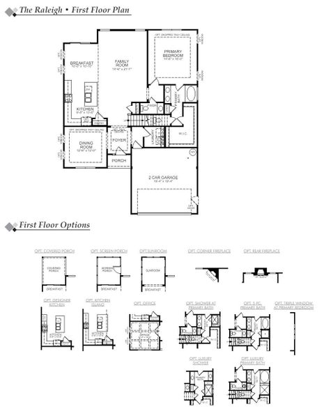 2D floor plan layout of this home in Parker's Preserve, Ridgeville, SC (Image 2). 2D floor plan layout of this home in Parker's Preserve, Ridgeville, SC (Image 2).