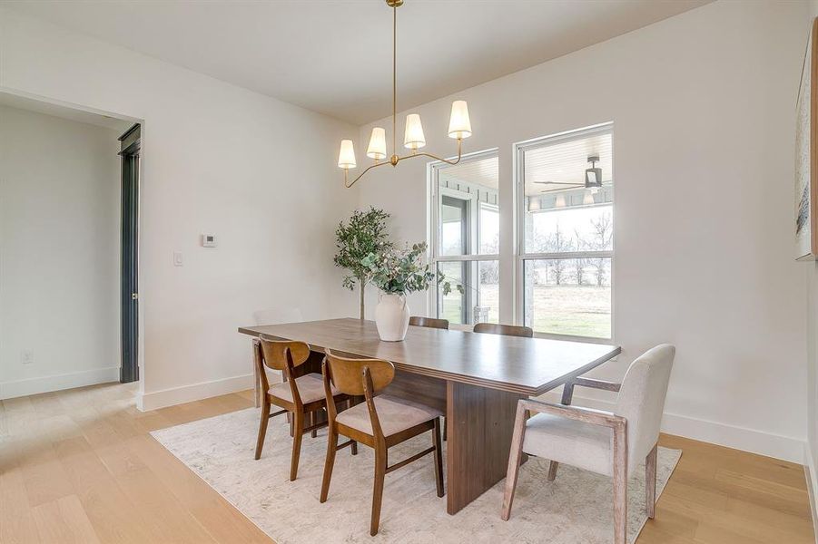 Gorgeous dining room with plenty of room