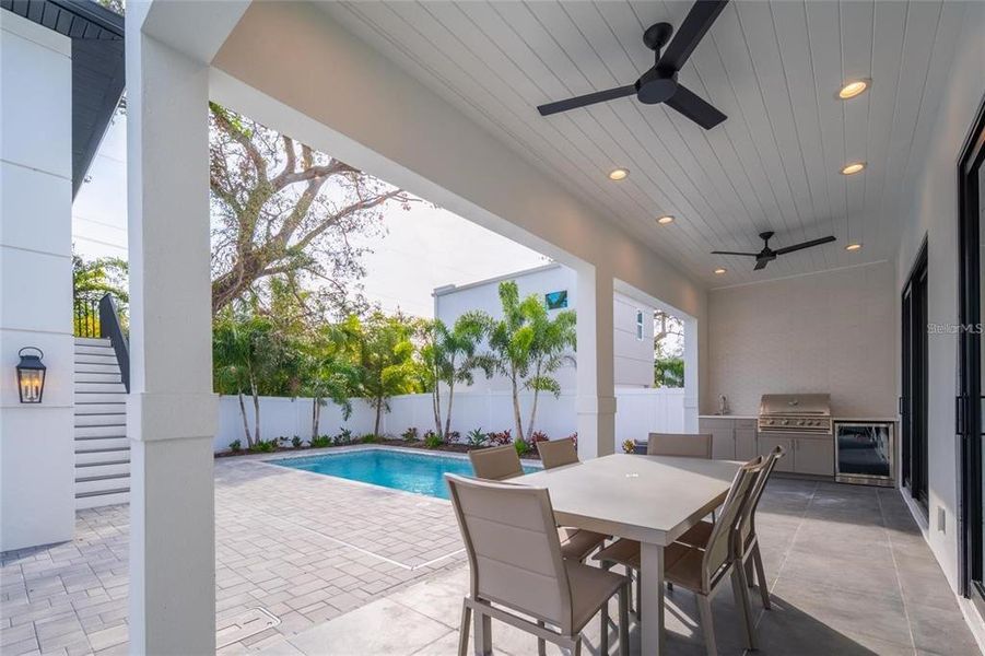 Exterior details and patio area of a home in , Sarasota (Image 34).