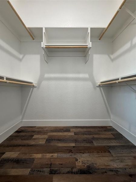 Master bedroom closet with plenty of space.