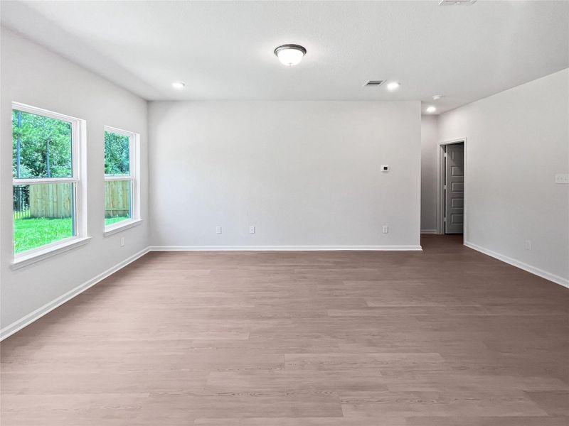 The Princeton II- Family Room. Home under construction, image used for illustrative purposes only, colors and options will vary. The Princeton II- Family Room. Home under construction, image used for illustrative purposes only, colors and options will vary.