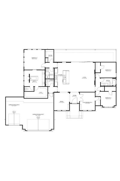 2D floor plan layout of this home in Bella Charca, Nolanville, TX (Image 3). 2D floor plan layout of this home in Bella Charca, Nolanville, TX (Image 3).