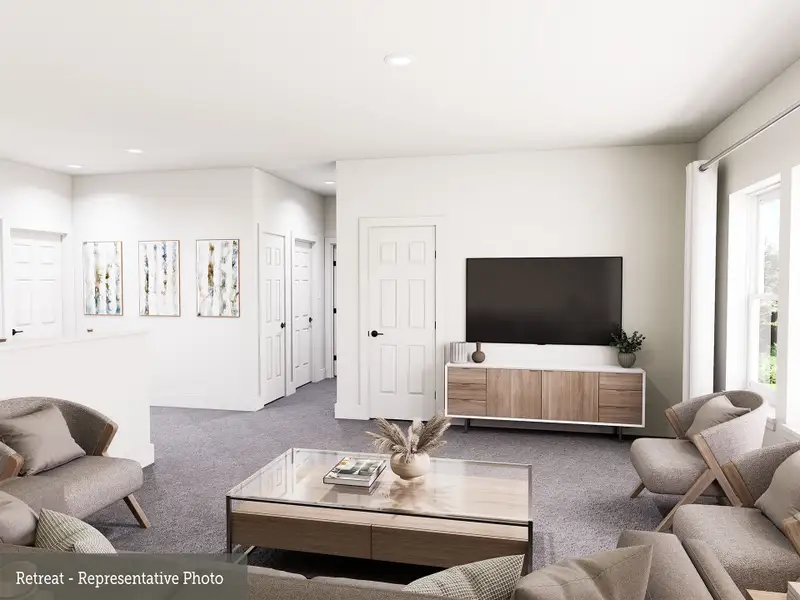 Furnished interior view inside a new home in The Woodlands Hills - Reserve Collection, Willis (Image 5).