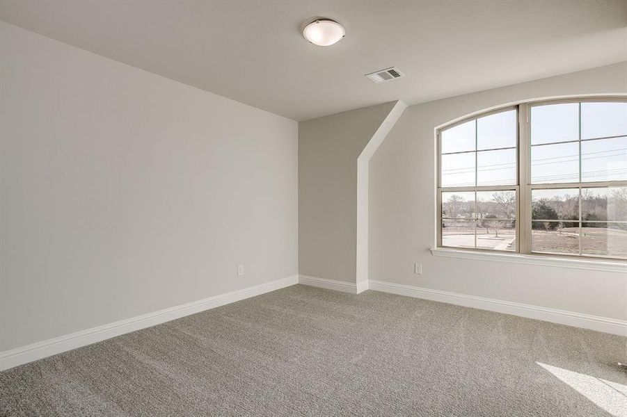 Bonus room with carpet flooring and baseboards