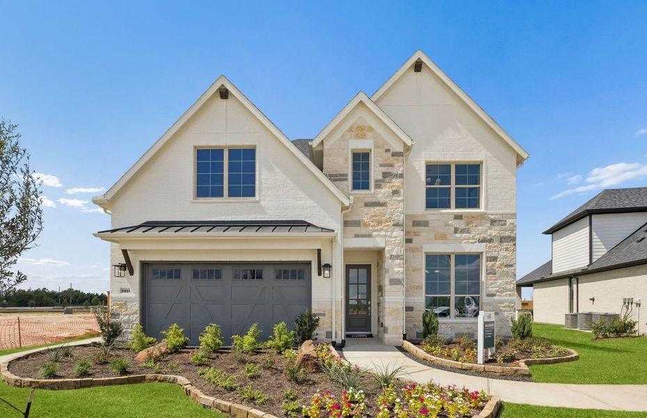 Representative exterior photo of a completed home built from the Hillsboro by Pulte Homes in Blue Creek Trails, Richmond, TX (Image 19). Representative exterior photo of a completed home built from the Hillsboro by Pulte Homes in Blue Creek Trails, Richmond, TX (Image 19).