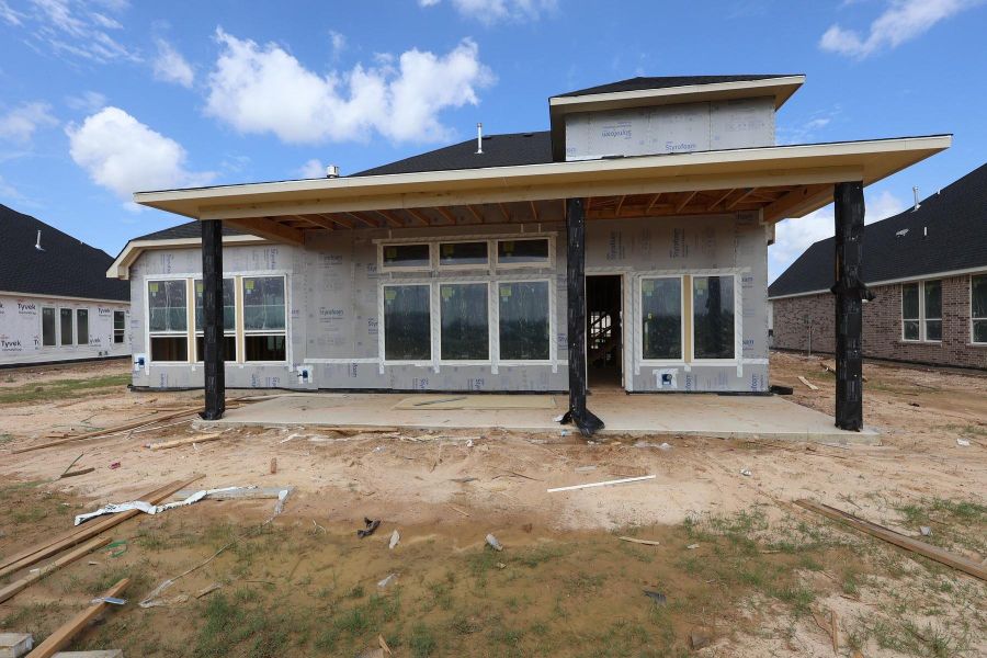 In-progress construction of a new home in Dunham Pointe, Cypress, TX (Image 17).
