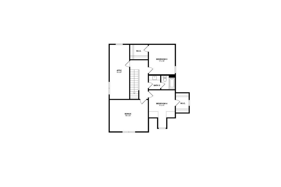 2D floor plan layout of this home in Shelton Square, Murfreesboro, TN (Image 4).