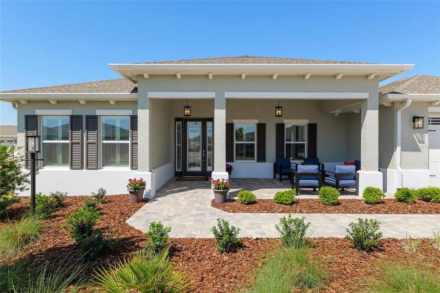 Front exterior of a new home in , Ocala, FL, highlighting curb appeal (Image 24). Front exterior of a new home in , Ocala, FL, highlighting curb appeal (Image 24).