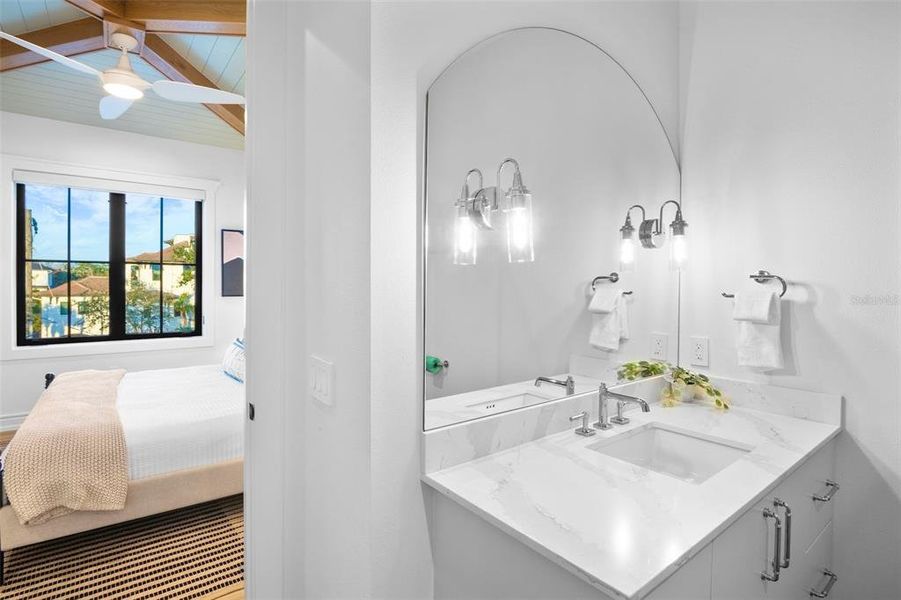 Furnished interior view inside a new home in , Sarasota (Image 46).