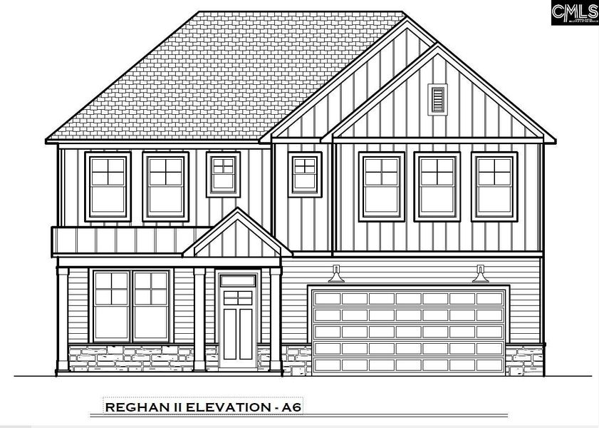 Exterior rendering of this home design in Blythewood Farms, Blythewood, SC (Image 3).
