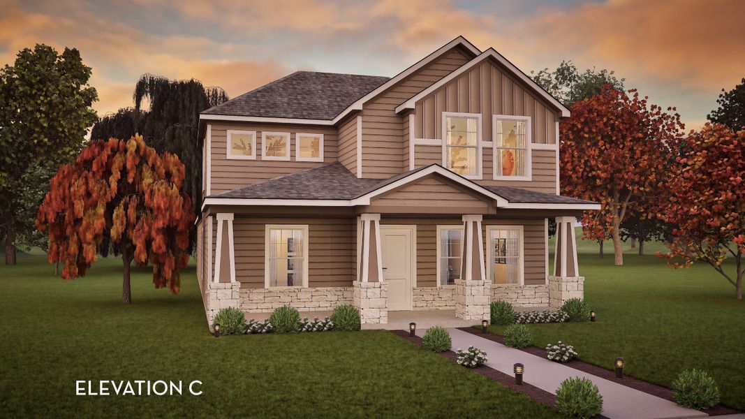 Representative exterior photo of a completed home built from the Ruby by CastleRock Communities in Brooklands, Hutto, TX (Image 4).