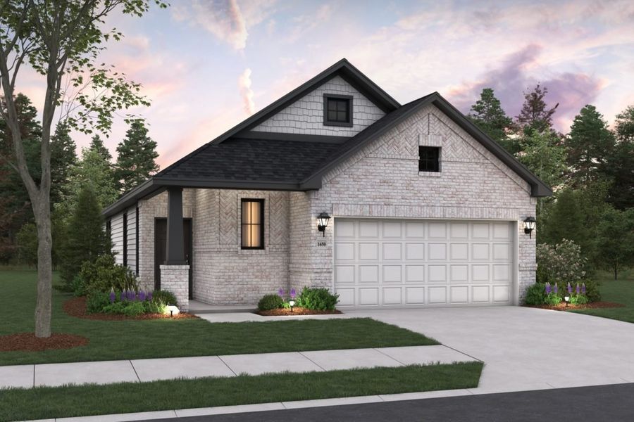 Representative exterior photo of a completed home built from the McClellan II Mustang Meadows 40s by Brohn Homes in Mustang Meadows, Waller, TX (Image 5).