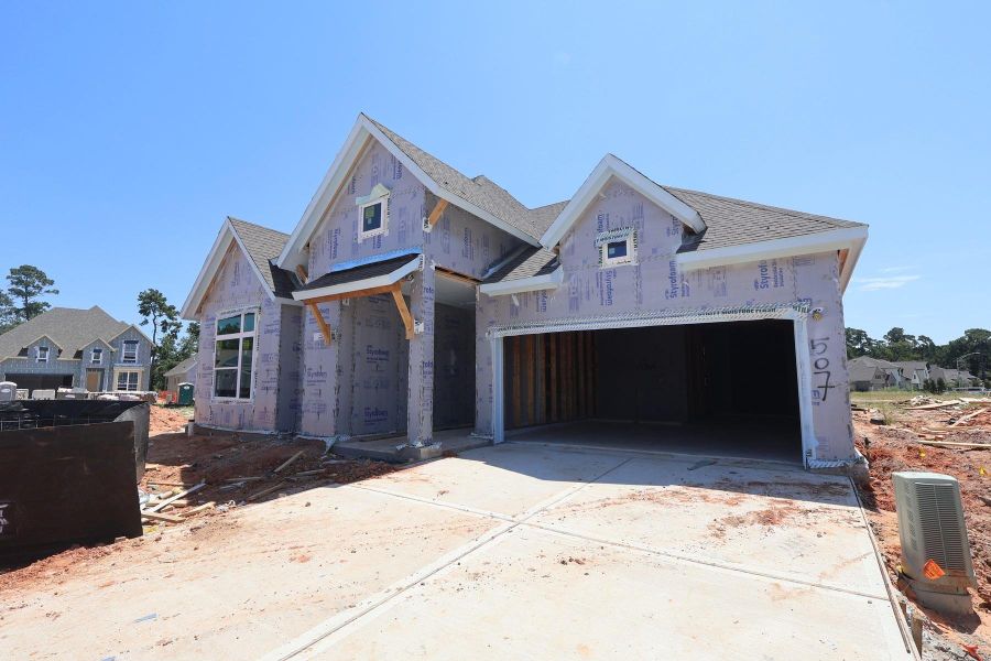 In-progress construction of a new home in Grand Central Park - Ascent Collection, Conroe, TX (Image 8).