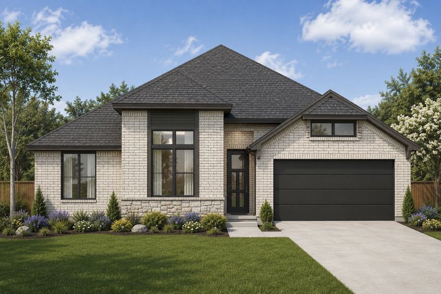 Representative exterior photo of a completed home built from the The Henderson by Lillian Custom Homes in Polo Ridge, Forney, TX (Image 6).