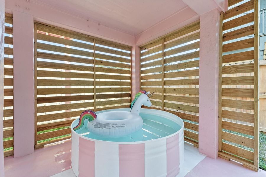 Exterior details and patio area of a home in , Galveston (Image 23). Exterior details and patio area of a home in , Galveston (Image 23).