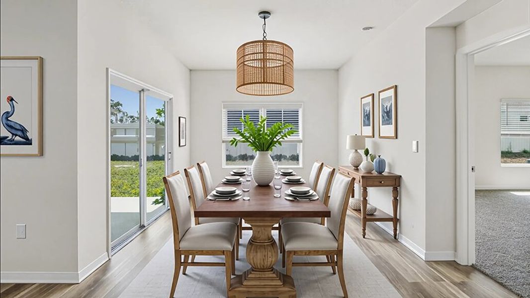 Representative furnished interior of a home built from the COVINGTON by D.R. Horton in Briarwood, Alachua (Image 7). Representative furnished interior of a home built from the COVINGTON by D.R. Horton in Briarwood, Alachua (Image 7).