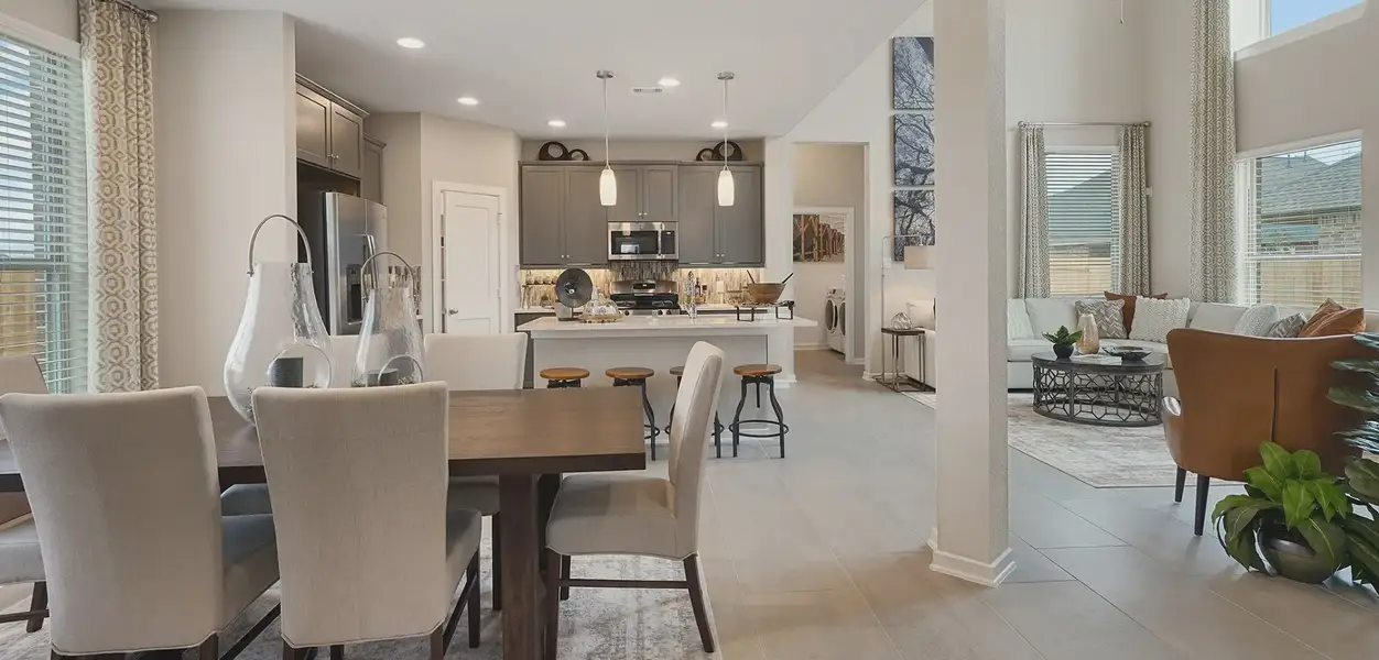 Representative furnished interior of a home built from the San Francisco by Chesmar Homes in Jordan Ranch 40's, Fulshear (Image 3).