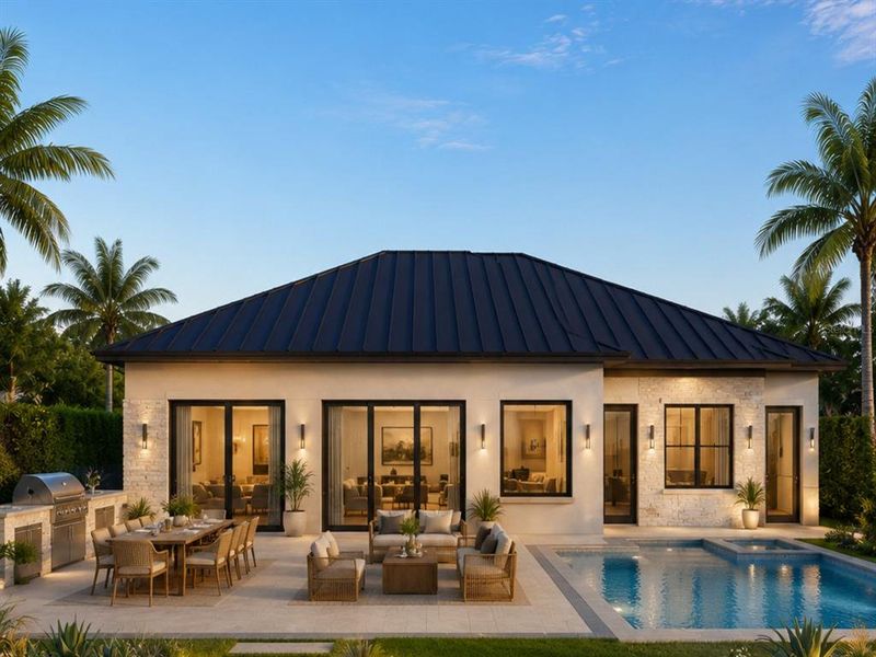 Exterior details and patio area of a home in , Port Charlotte (Image 2). Exterior details and patio area of a home in , Port Charlotte (Image 2).