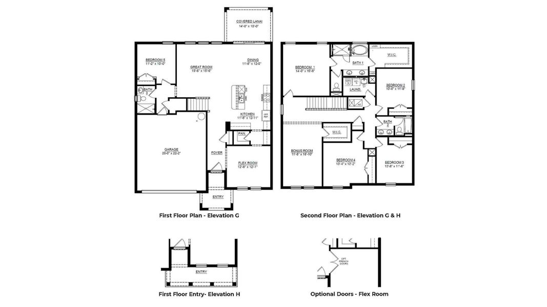 2D floor plan layout of this home in Farm at Varrea, Plant City, FL (Image 3).