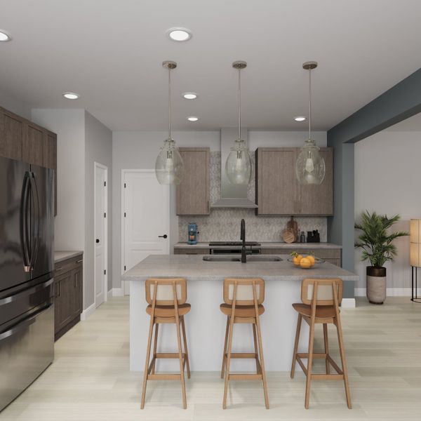 Furnished interior view inside a new home in Trailstone, Arvada (Image 5).