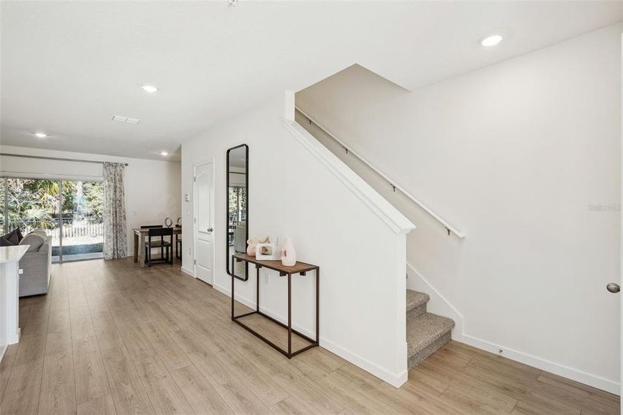 Furnished interior view inside a new home in Oak Pointe, Apopka (Image 25). Furnished interior view inside a new home in Oak Pointe, Apopka (Image 25).