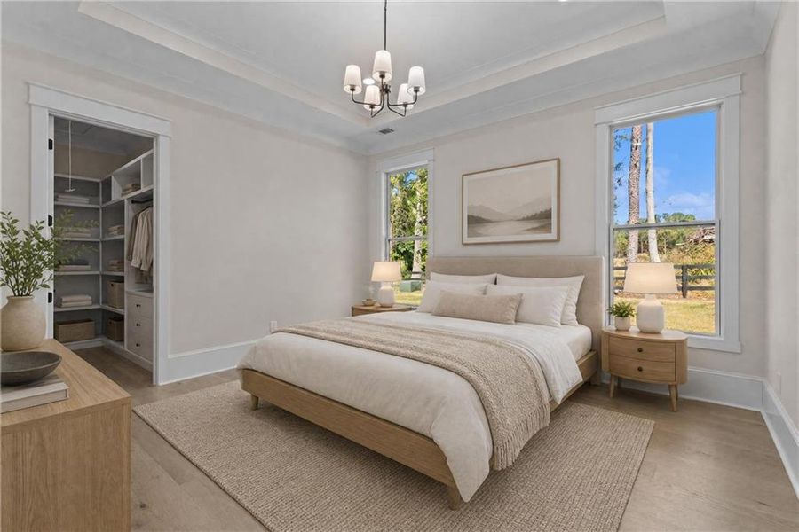 Furnished interior view inside a new home in , Monroe (Image 57).