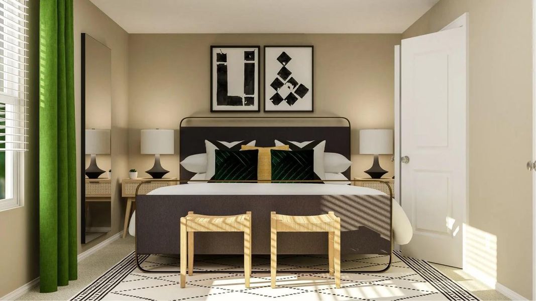 Furnished interior view inside a new home in Plum Creek North: Stonehill Collection, Kyle (Image 13).