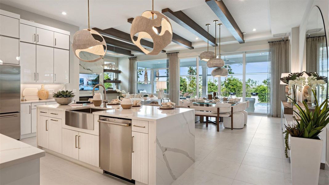 Furnished interior view inside a new home in L'Ambiance at Avenir, Palm Beach Gardens (Image 10).