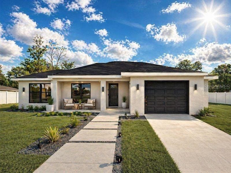 Front exterior of a new home in , Dunnellon, FL, highlighting curb appeal (Image 18).