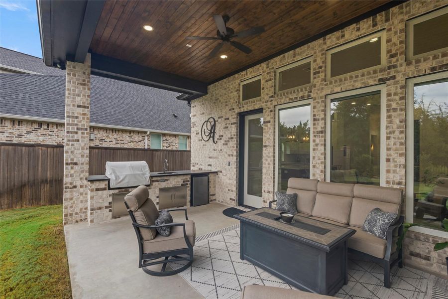 Exterior details and patio area of a home in , Bryan (Image 3). Exterior details and patio area of a home in , Bryan (Image 3).