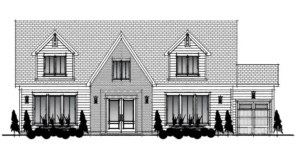 Exterior rendering of this home design in , Wesley Chapel, NC (Image 1).