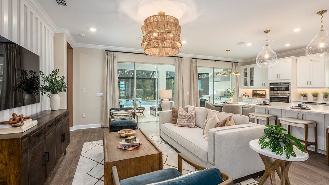 Representative furnished interior of a home built from the Lazio II by Taylor Morrison in Center Lake Ranch Community Group Page, St. Cloud (Image 9).